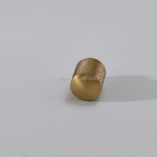 Mesh Pattern Brass Cabinet Knobs – Knurled Drawer Handles and Furniture Door Pulls