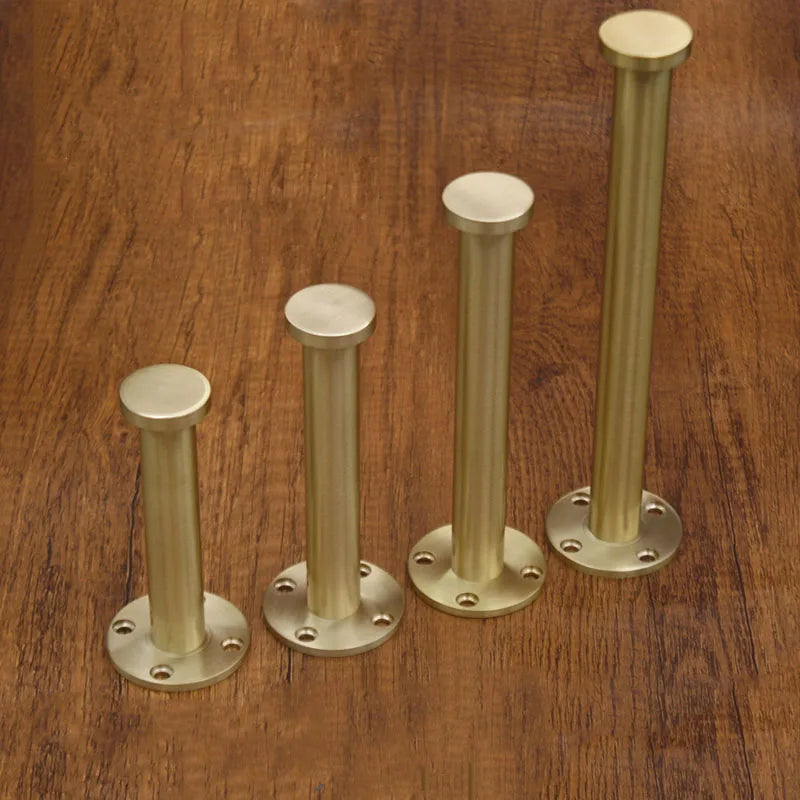 Solid Brass Cabinet Leg – Gold Furniture Feet for Kitchen, TV Stands, and Cupboards