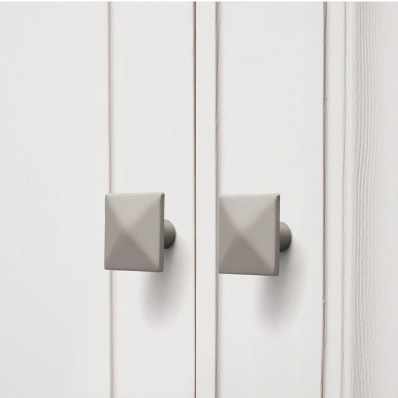 Modern Zinc Alloy Drawer Knobs - Single Hole Cabinet Handles for Dresser and Shoe Cabinets