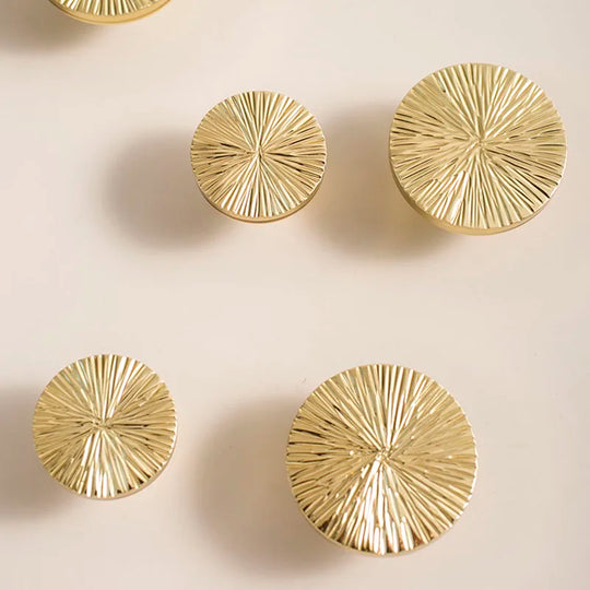 Hammered Brass Cabinet Handle – Handcrafted Knobs for Drawers, Wardrobes, and Kitchen Doors