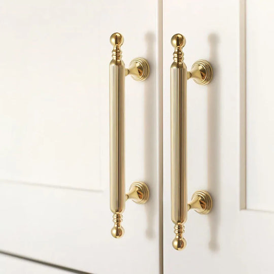 Polished Gold Brass Furniture Handles – Chrome Cabinet Pulls and French Wardrobe Drawer Knobs