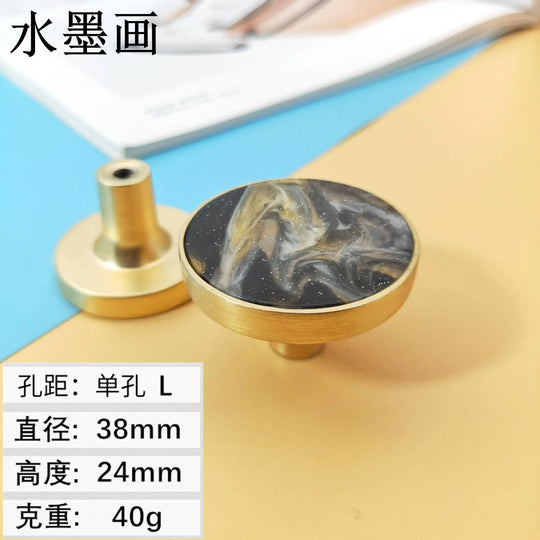 High-Grade Shell Single Hole Cabinet Handles - Creative Gold Drawer Knobs and Multipurpose Wall Hooks