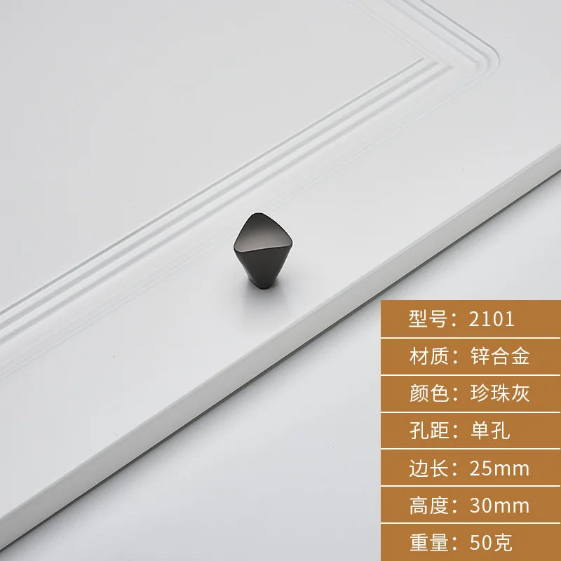 Brushed Zinc Alloy Door Handle – Simple Single Hole Design