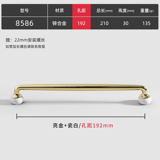 Modern Double-Color Cabinet Handles - Zinc Alloy Drawer Pulls for Cupboards and Furniture