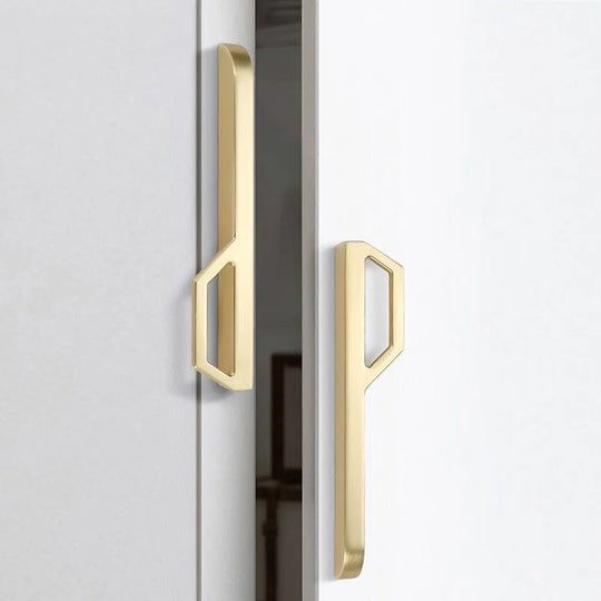 Gold and Pearl Grey Cabinet Handles - Modern Zinc Alloy Pulls for Kitchen and Furniture