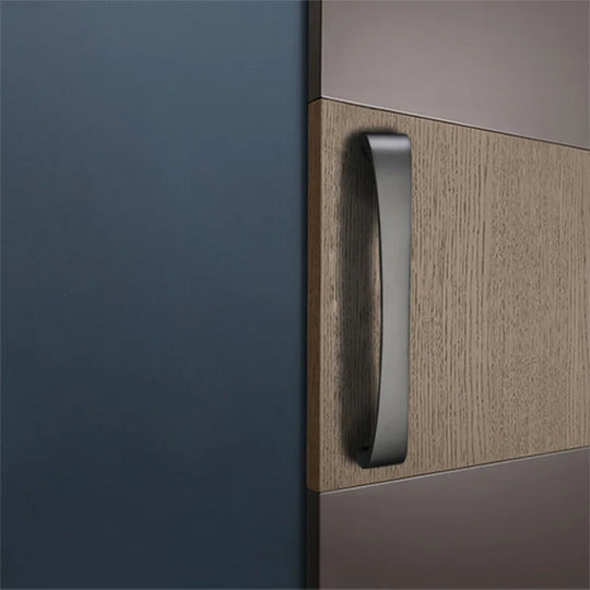 Modern Minimalist Pearl Black Cabinet Handles – European Style Wardrobe and Drawer Pulls