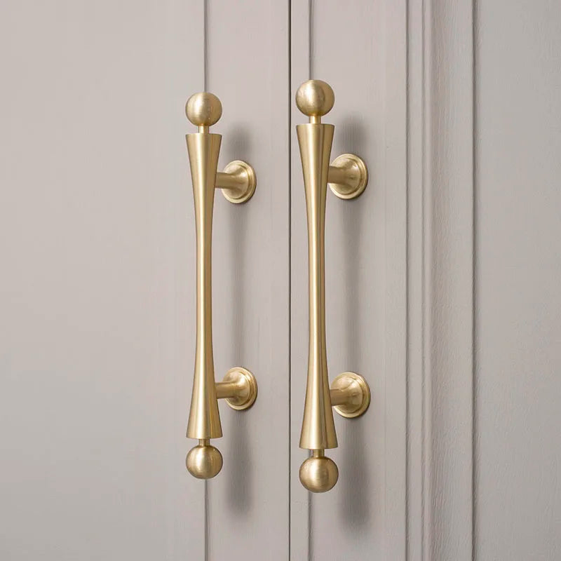 Gold Brass Cabinet Handles – Furniture Bar Pulls and Wardrobe Knobs for Kitchen Doors