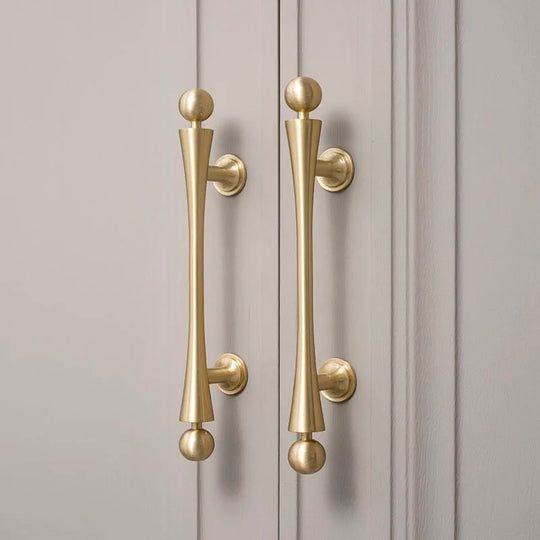 Gold Brass Cabinet Handles – Furniture Bar Pulls and Wardrobe Knobs for Kitchen Doors