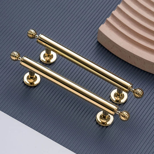 Polished Brass Cabinet Handles – PVD Gold and Chrome Wardrobe Knobs and Drawer Pulls