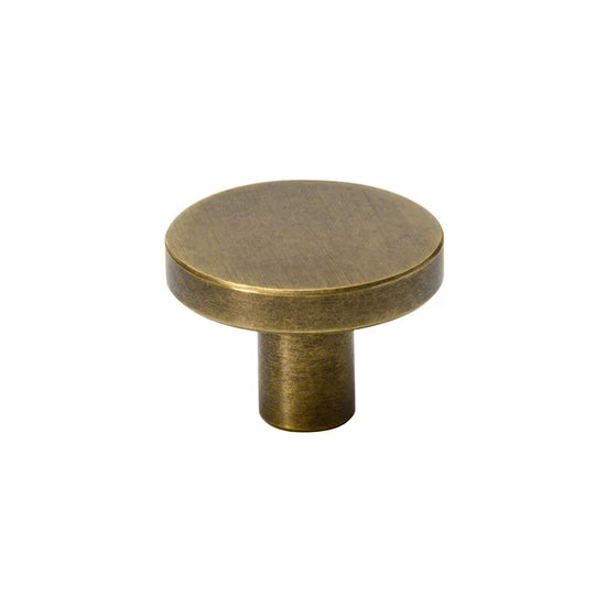 Antique Brass Round Cabinet Knobs – Vintage Drawer, Wardrobe, and Cupboard Pulls