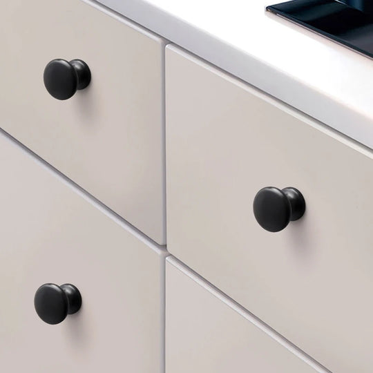 Modern Zinc Alloy Drawer Knobs - Single Hole Cabinet Handles for Dresser and Shoe Cabinets