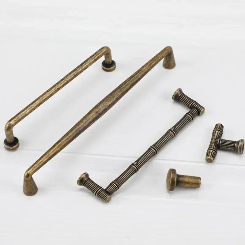 Antique Zinc Alloy Drawer and Cabinet Handles – Retro Bronze Vintage Style