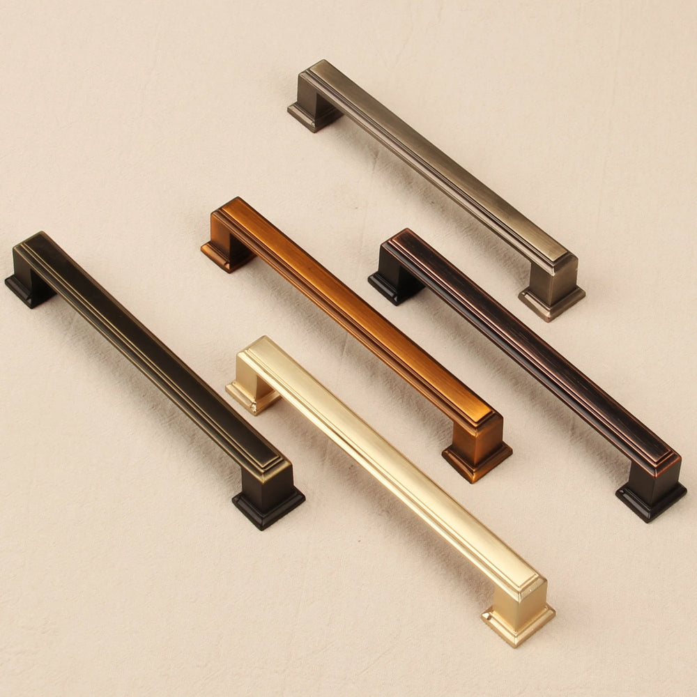 Light Luxury Bronze Cabinet Handles - Modern Drawer Pulls for Wardrobe and Kitchen Furniture