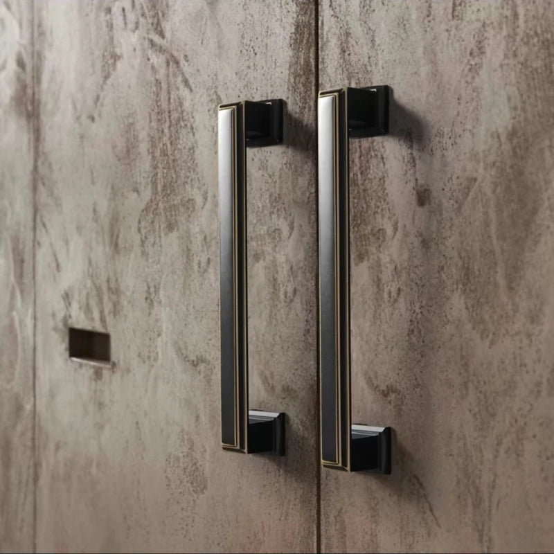 Light Luxury Bronze Cabinet Handles - Modern Drawer Pulls for Wardrobe and Kitchen Furniture