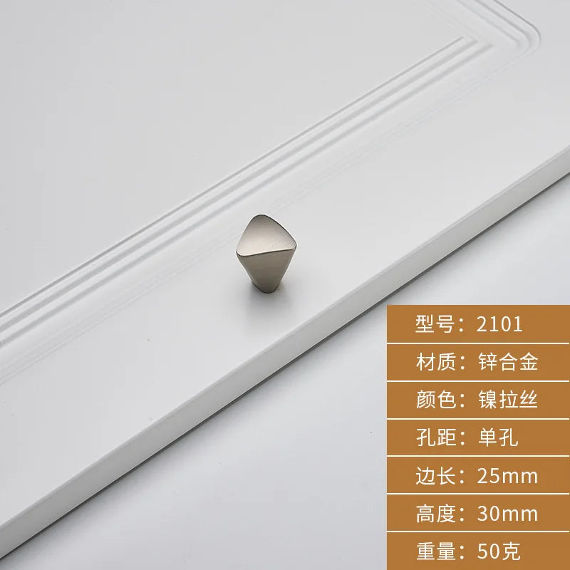 Brushed Zinc Alloy Door Handle – Simple Single Hole Design