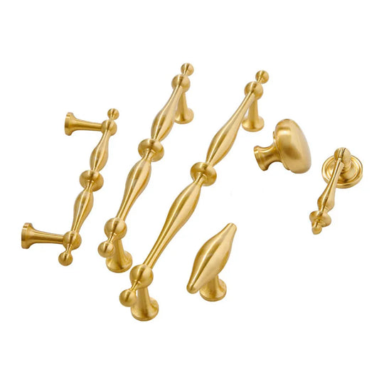 New Brass Cabinet Handles – Modern T-Bar Pulls and Drawer Knobs for Kitchen and Wardrobe