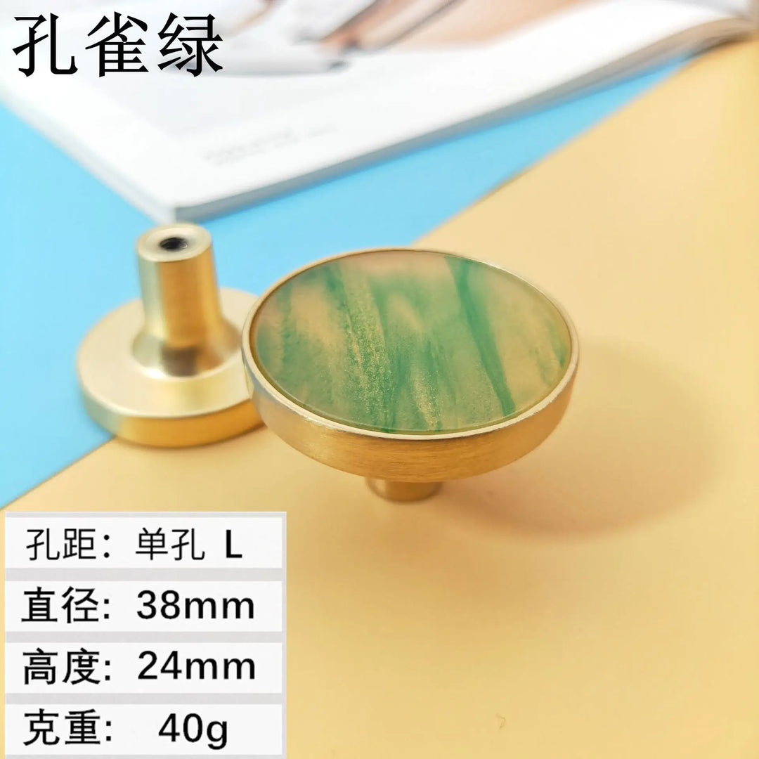 High-Grade Shell Single Hole Cabinet Handles - Creative Gold Drawer Knobs and Multipurpose Wall Hooks