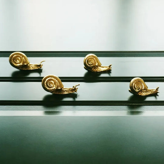 Brass Snail-Shaped Drawer Handle –  Cabinet, Wardrobe, and Dresser Pulls