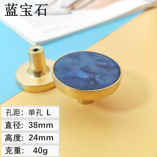 High-Grade Shell Single Hole Cabinet Handles - Creative Gold Drawer Knobs and Multipurpose Wall Hooks