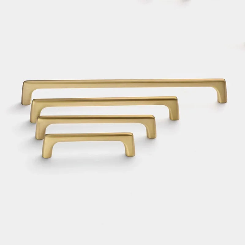 Solid Brass Wardrobe Handles – Integrated Cabinet Pulls and Furniture Bar Handles (106mm-332mm)