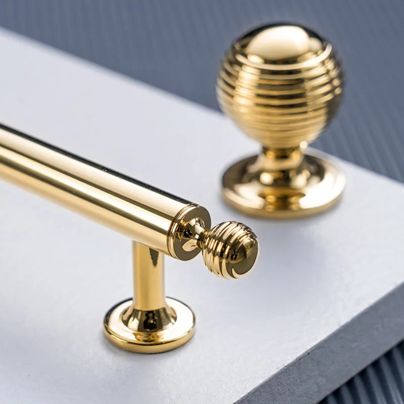 Polished Brass Cabinet Handles – PVD Gold and Chrome Wardrobe Knobs and Drawer Pulls