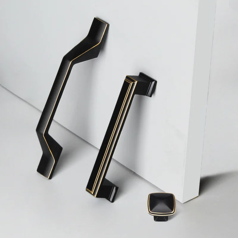 Zinc Alloy Solid Cabinet Door Handles – Modern Minimalist Knobs for Wardrobe and Kitchen Furniture