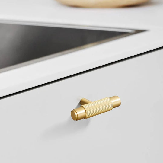 Brass Furniture Handles – Modern Kitchen Cabinet Pulls and Wardrobe T-Bar Handles