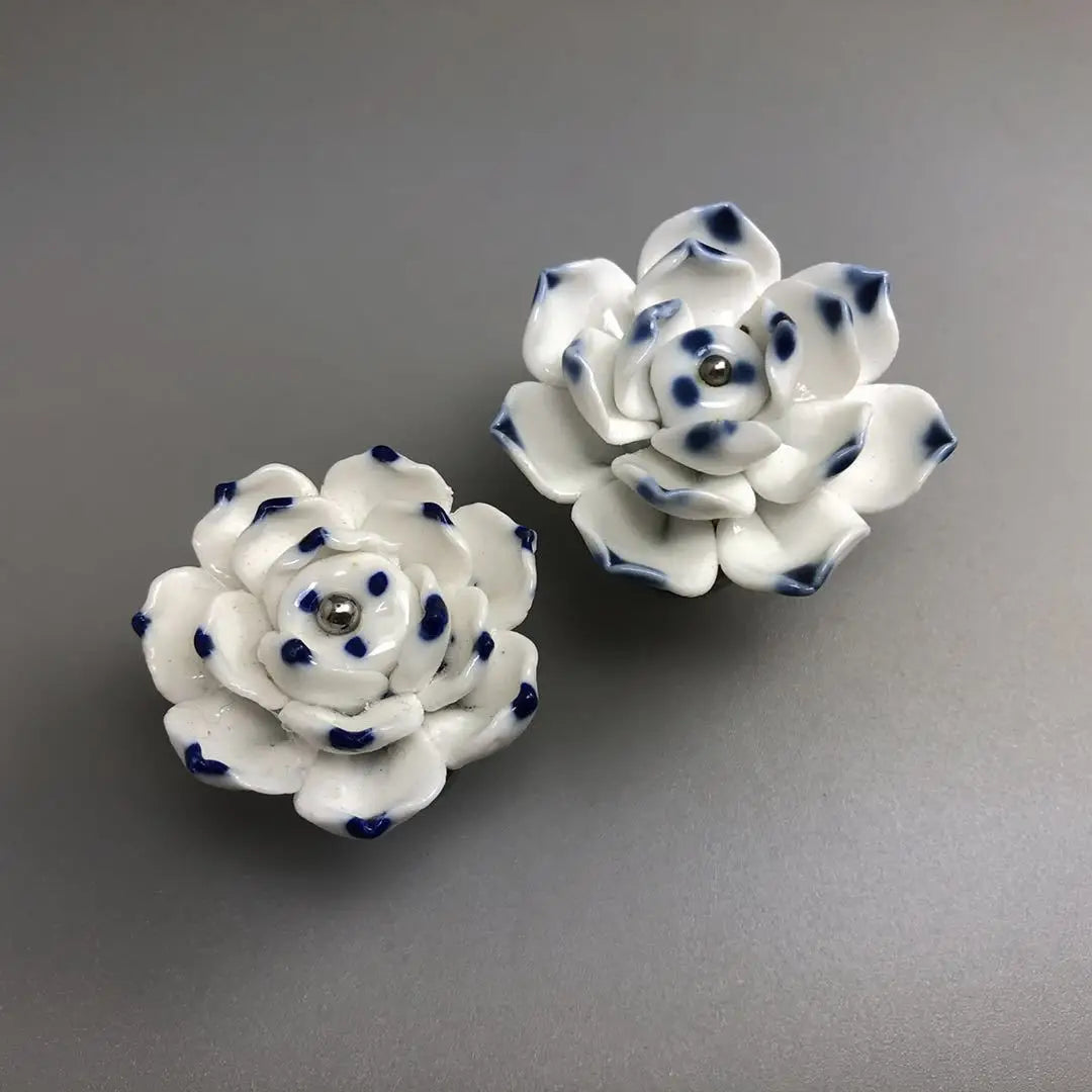 Handmade Ceramic Flower Knobs – Creative Cabinet and Drawer Knobs for Furniture Accessories