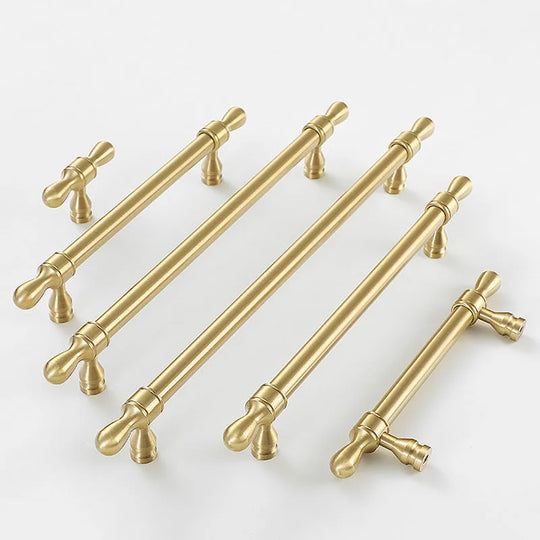 Gold, Chrome, and Black Brass Wardrobe Handles – Modern Drawer Pulls and Dresser Knobs for Cabinets and Cupboards