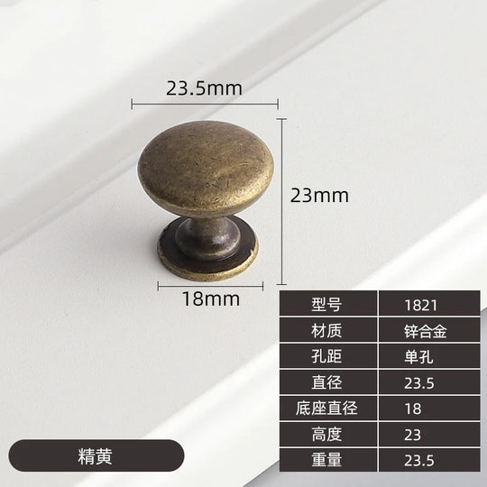 Modern Zinc Alloy Drawer Knobs - Single Hole Cabinet Handles for Dresser and Shoe Cabinets