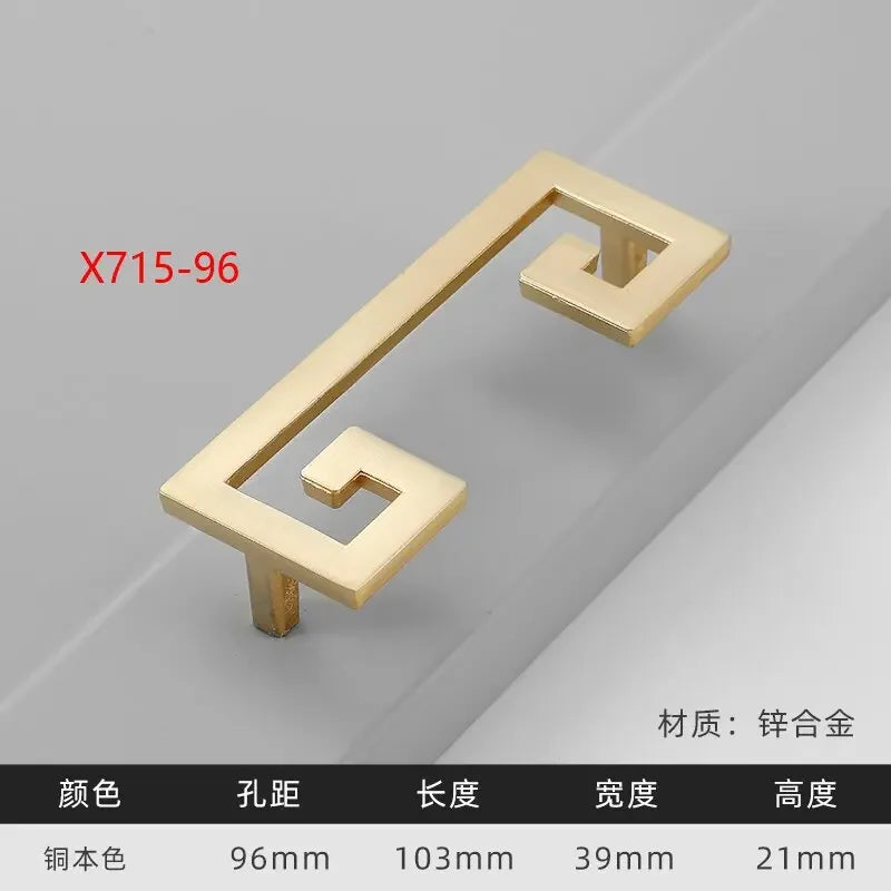 Modern Gold Kitchen Cupboard Drawer Handles – Chinese Style Decorative Knobs