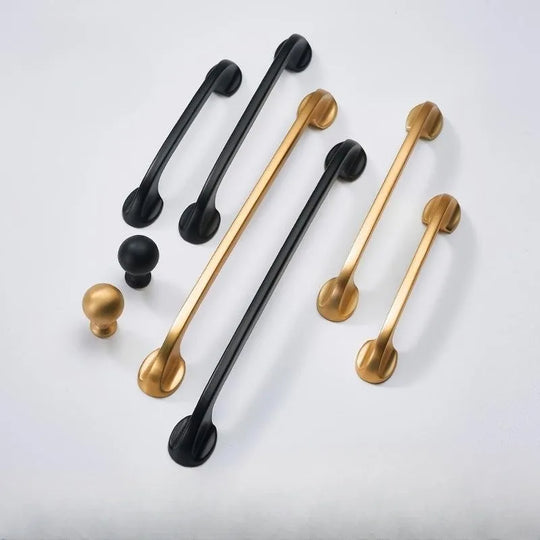 Minimalist Zinc Alloy Cabinet Handles - American Style Drawer Knobs for Wardrobes and Furniture