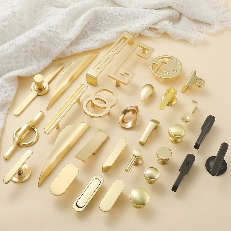 Modern Gold Kitchen Cupboard Drawer Handles – Chinese Style Decorative Knobs