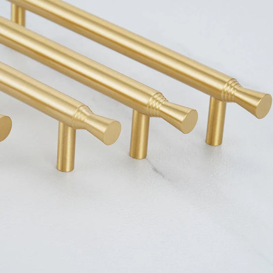 Solid Brass Kitchen Cabinet Handles – Modern Bar Pulls for Drawers and Wardrobes