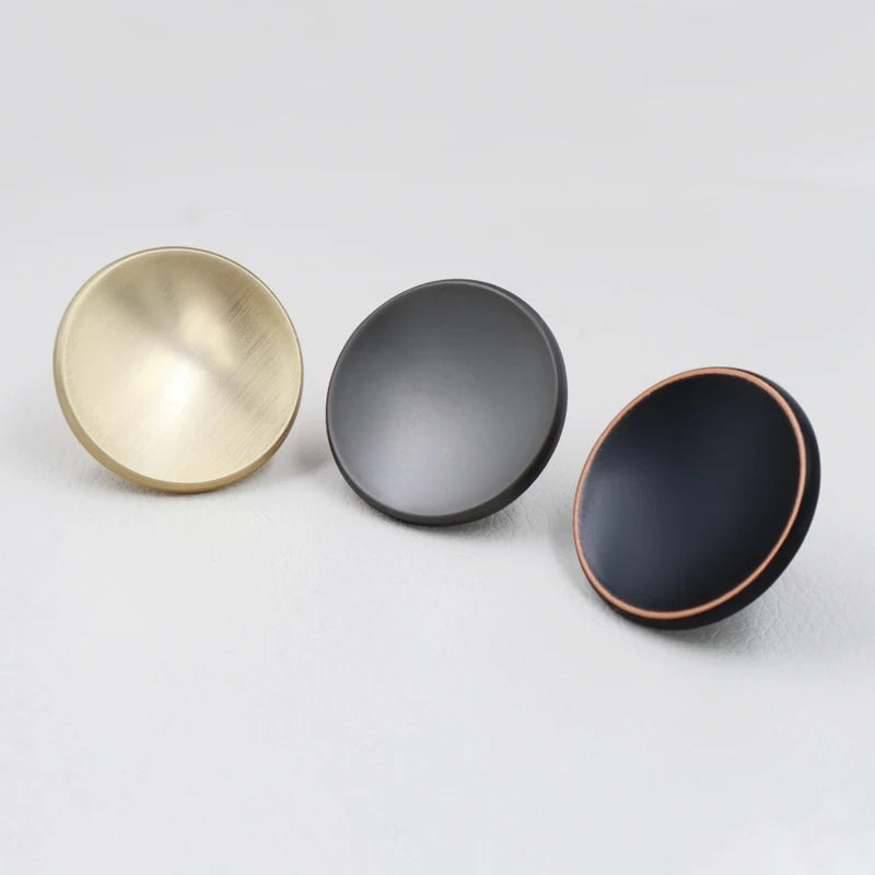 Modern Round Zinc Alloy Knob – Minimalist Drawer Pull for Wardrobes, Closets, and Kitchen Cabinets