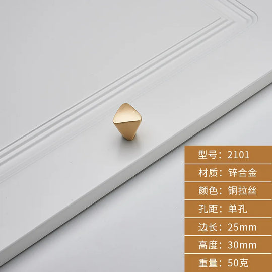 Brushed Zinc Alloy Door Handle – Simple Single Hole Design