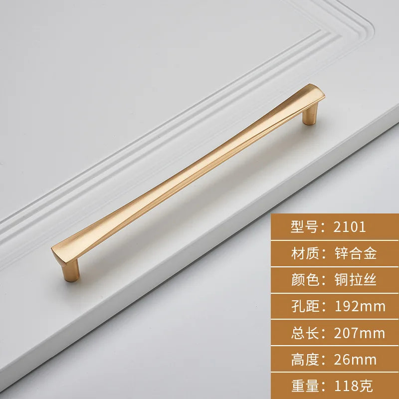 Brushed Zinc Alloy Door Handle – Simple Single Hole Design