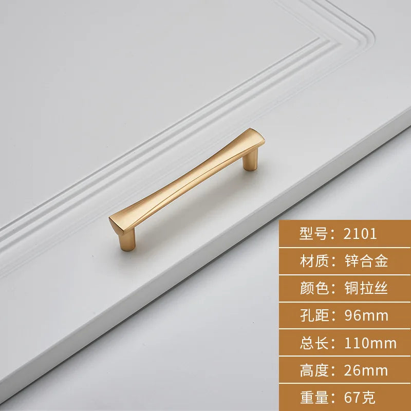 Brushed Zinc Alloy Door Handle – Simple Single Hole Design