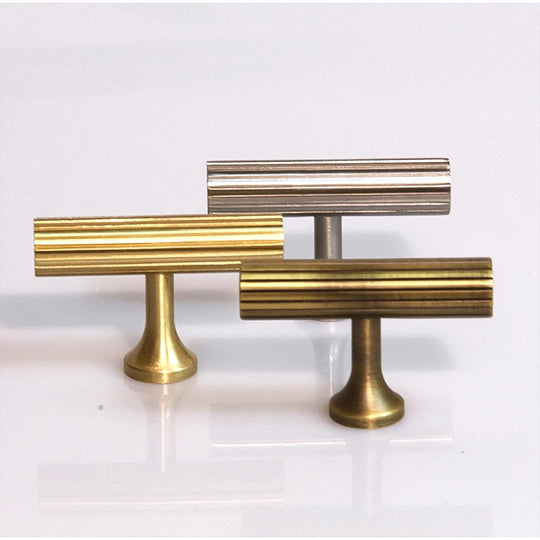 Gold, Bronze, Nickel Brass Cabinet Handles – Modern Drawer Knobs and T-Bars for Kitchen Cupboards