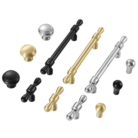 Gold, Chrome, and Black Brass Wardrobe Handles – Modern Drawer Pulls and Dresser Knobs for Cabinets and Cupboards