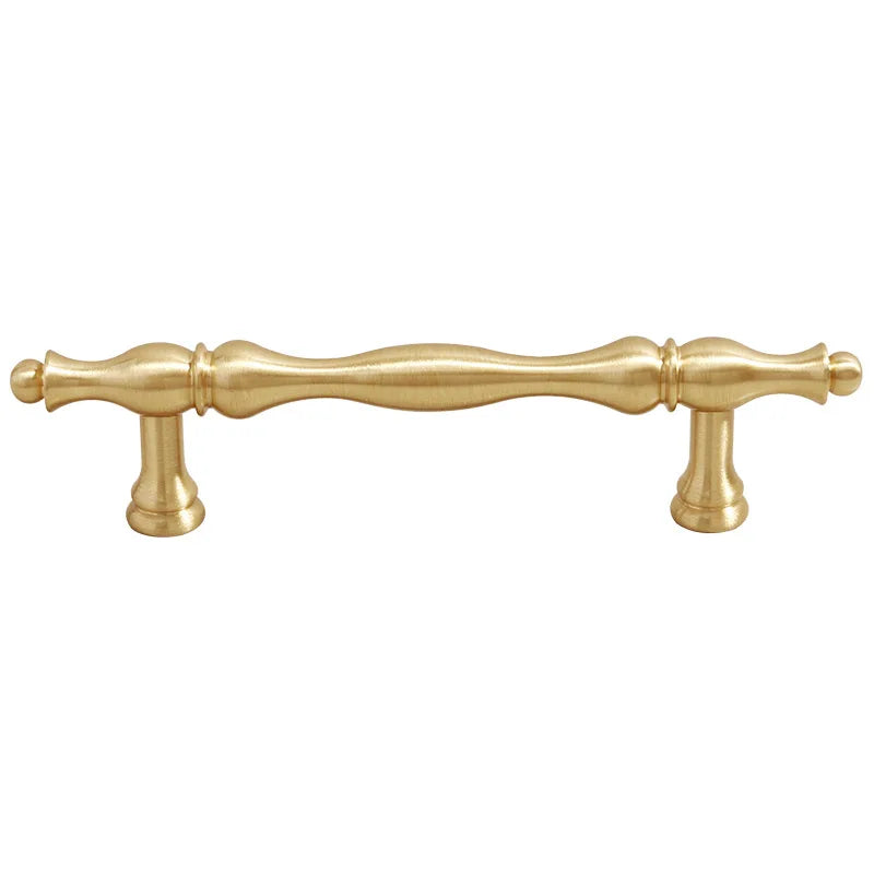 Gold Brass Cabinet Bar Handle – American Vintage Drawer Pull and Wardrobe Knob