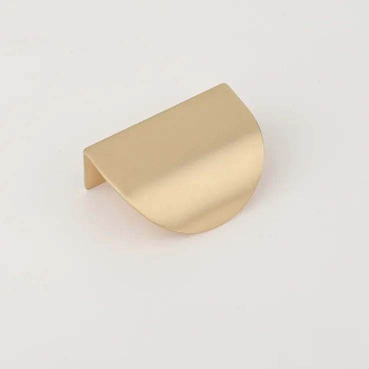 Modern Gold Leaf Cabinet Handles - Brushed Zinc Alloy Hollow Pulls for Furniture and Drawers