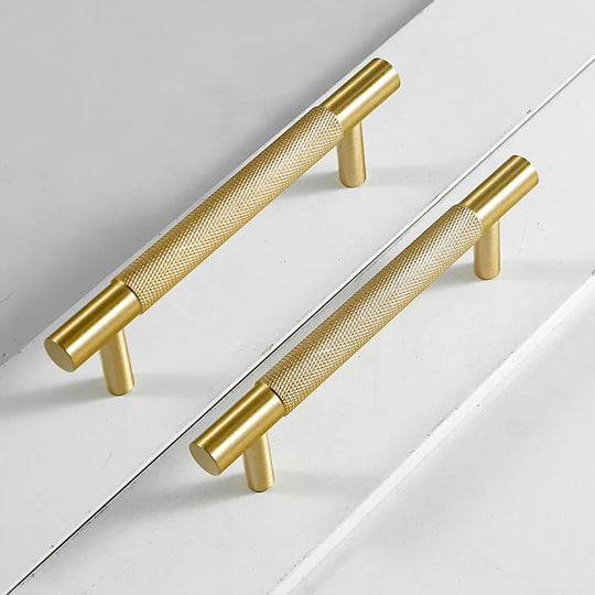 Cutting Diamond Knurled Brass Cabinet Handles – Textured Wardrobe Pulls and Drawer Knobs