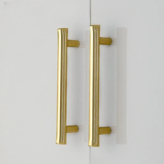 Modern Brushed Gold Cabinet Handles - Zinc Alloy Drawer Pulls for Kitchen and Furniture