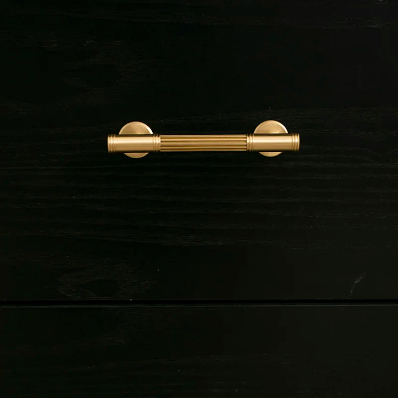 Gold Brass Vertical Linear Cabinet Handles – American-Style Wardrobe and Bar Pulls