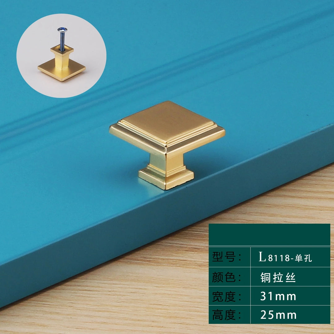 Light Luxury Bronze Cabinet Handles - Modern Drawer Pulls for Wardrobe and Kitchen Furniture