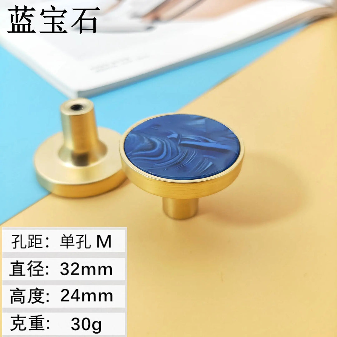 High-Grade Shell Single Hole Cabinet Handles - Creative Gold Drawer Knobs and Multipurpose Wall Hooks