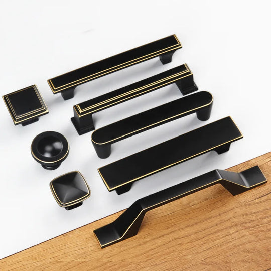 Zinc Alloy Solid Cabinet Door Handles – Modern Minimalist Knobs for Wardrobe and Kitchen Furniture