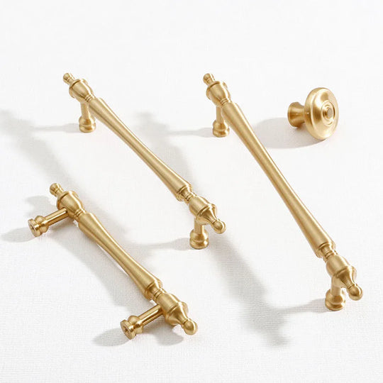 Brass Furniture Handles – French Wardrobe, Cabinet, and Drawer Knobs in Gold