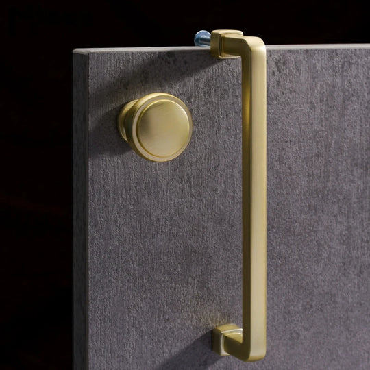 Modern European Gold and Gray Cabinet Handles - Zinc Alloy Drawer Knobs and Door Pulls for Furniture